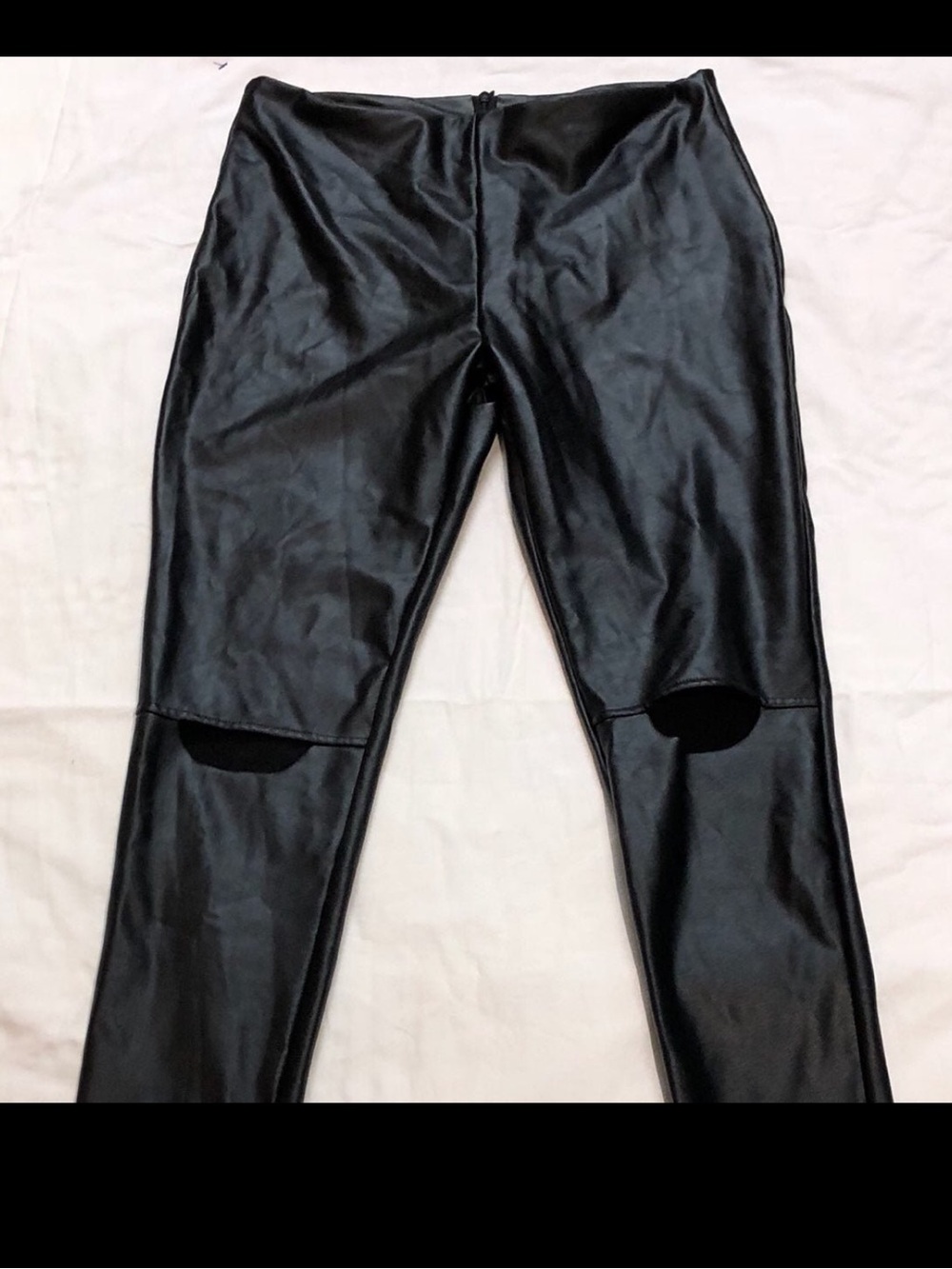 L&B Black Faux Leather Skinny Jeans